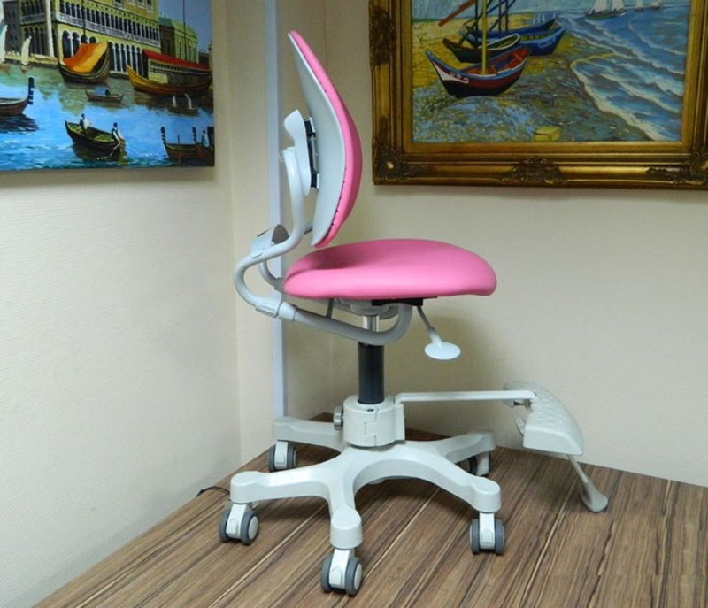 เบาะสีชมพูสำหรับเก้าอี้สูงสำหรับเด็กผู้หญิง