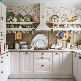 doublure à l'intérieur de la cuisine