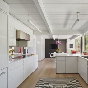 doublure dans les types de décoration de la cuisine