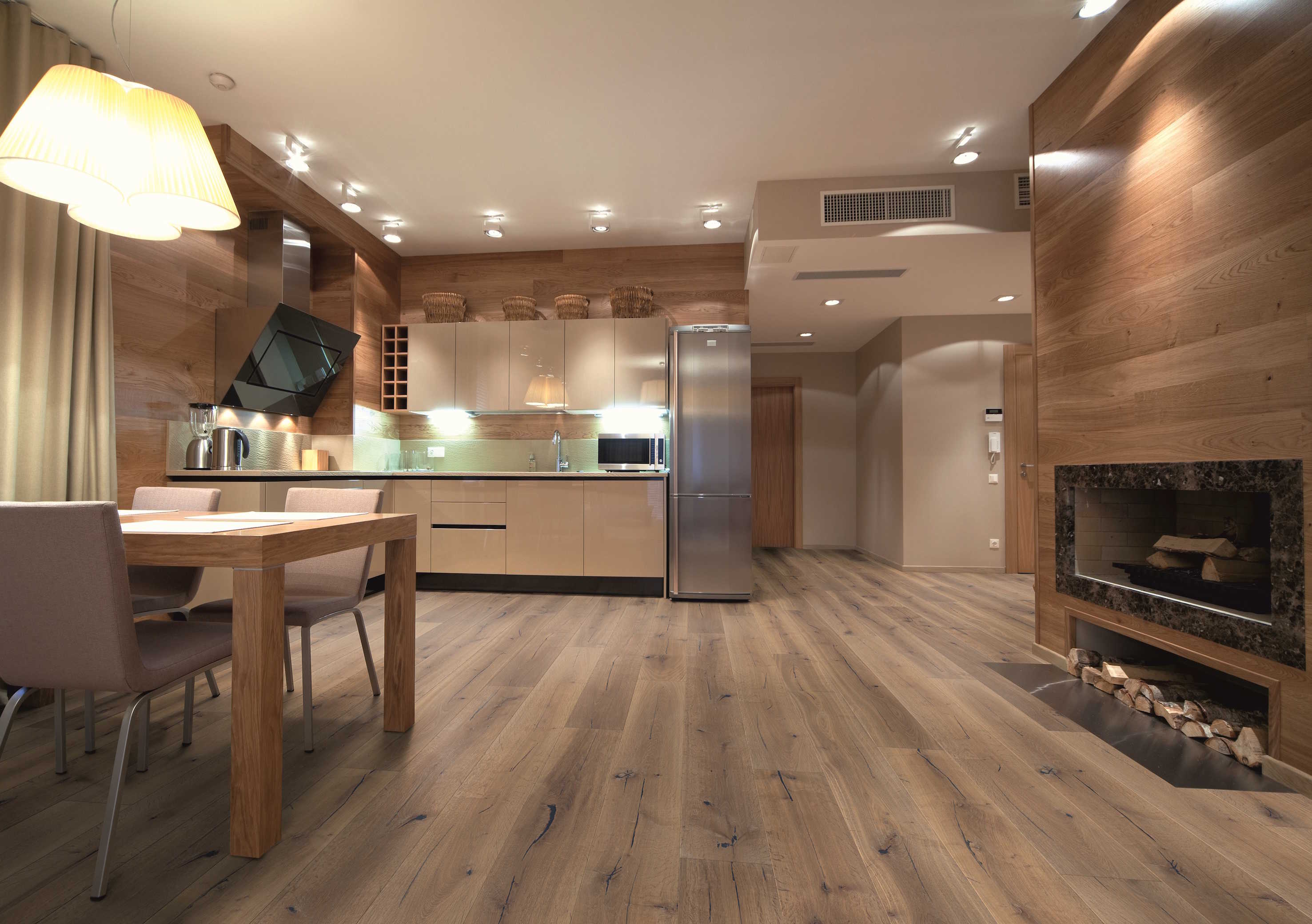 doublure dans l'intérieur moderne de la cuisine