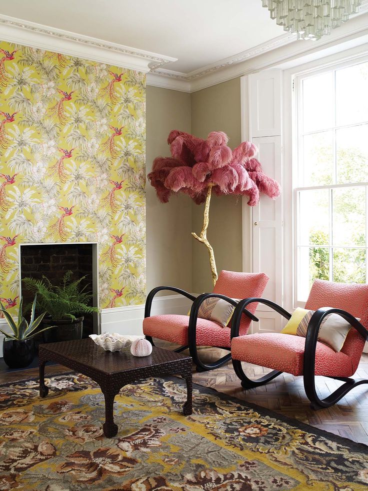 Ζώνη της αίθουσας με φωτεινό χαρτί ταπετσαρία