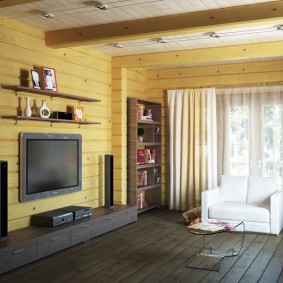 Mobilier moderne dans une maison rurale