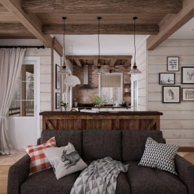 Décor oreillers salon intérieur