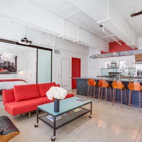 Canapé rouge pliant