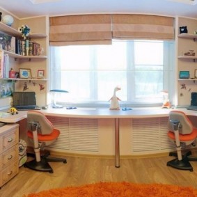 Orthopedic chairs in the room of students