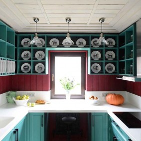 Open shelves for beautiful dishes