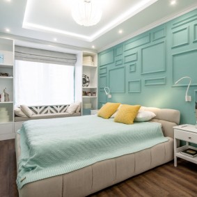 Design a small bedroom in a modern style