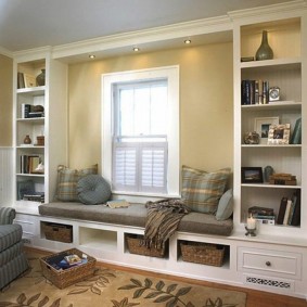 Sofa with drawers at the bottom