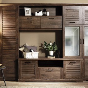 Meubles avec façades en bois pour un salon rustique