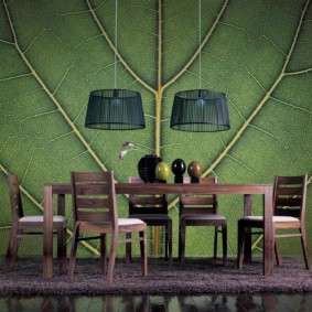 papier peint photo à l'intérieur de la cuisine