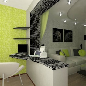 chambre 16 m² dans un studio photo design