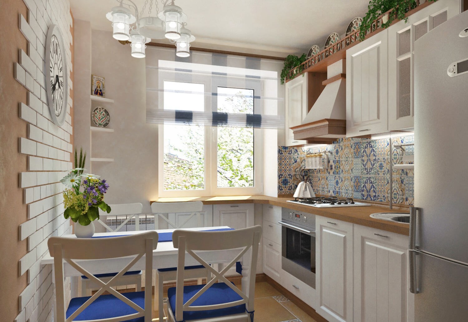 Cuisine de style méditerranéen de 9 m²