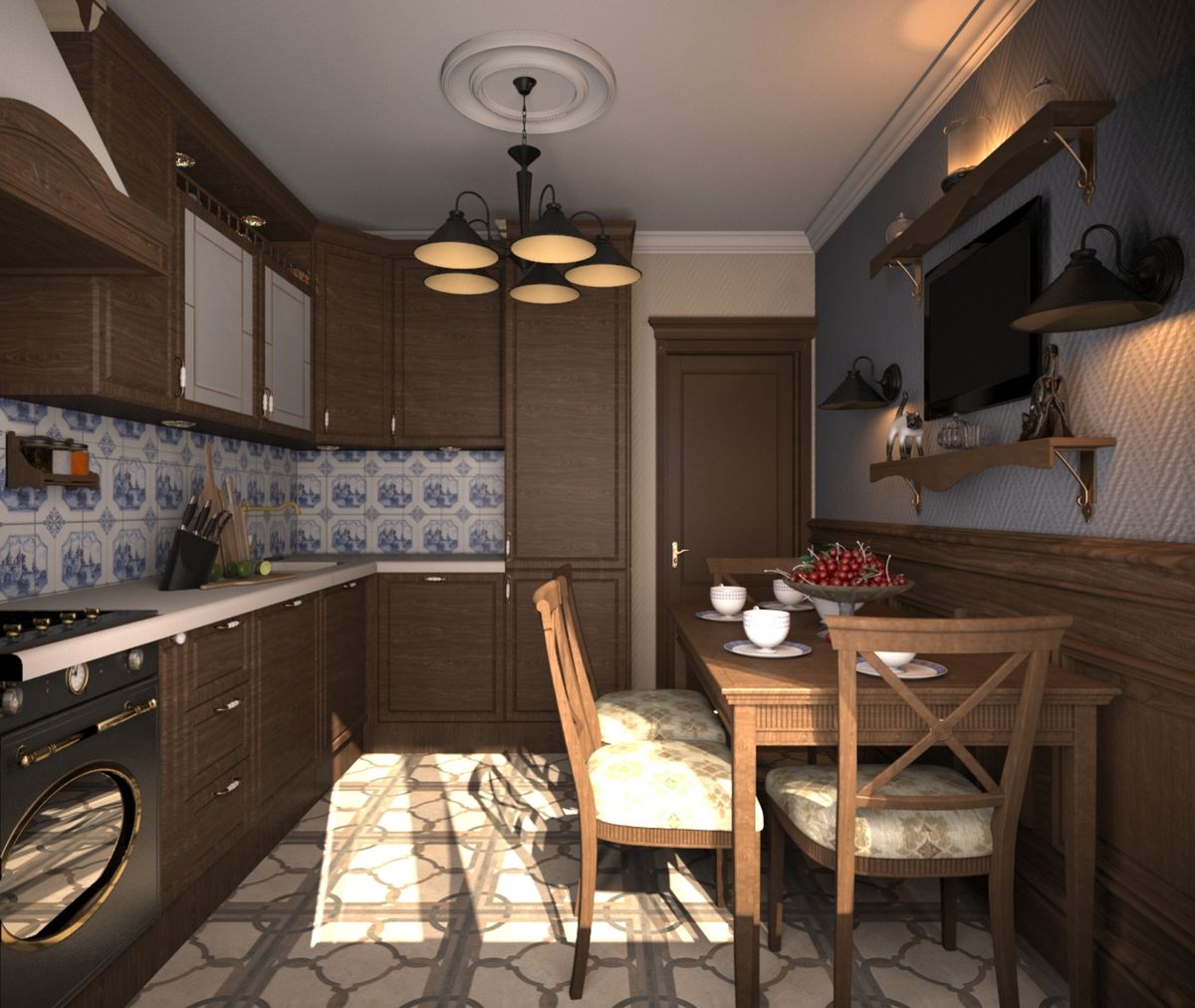 cuisine 9 m² style anglais