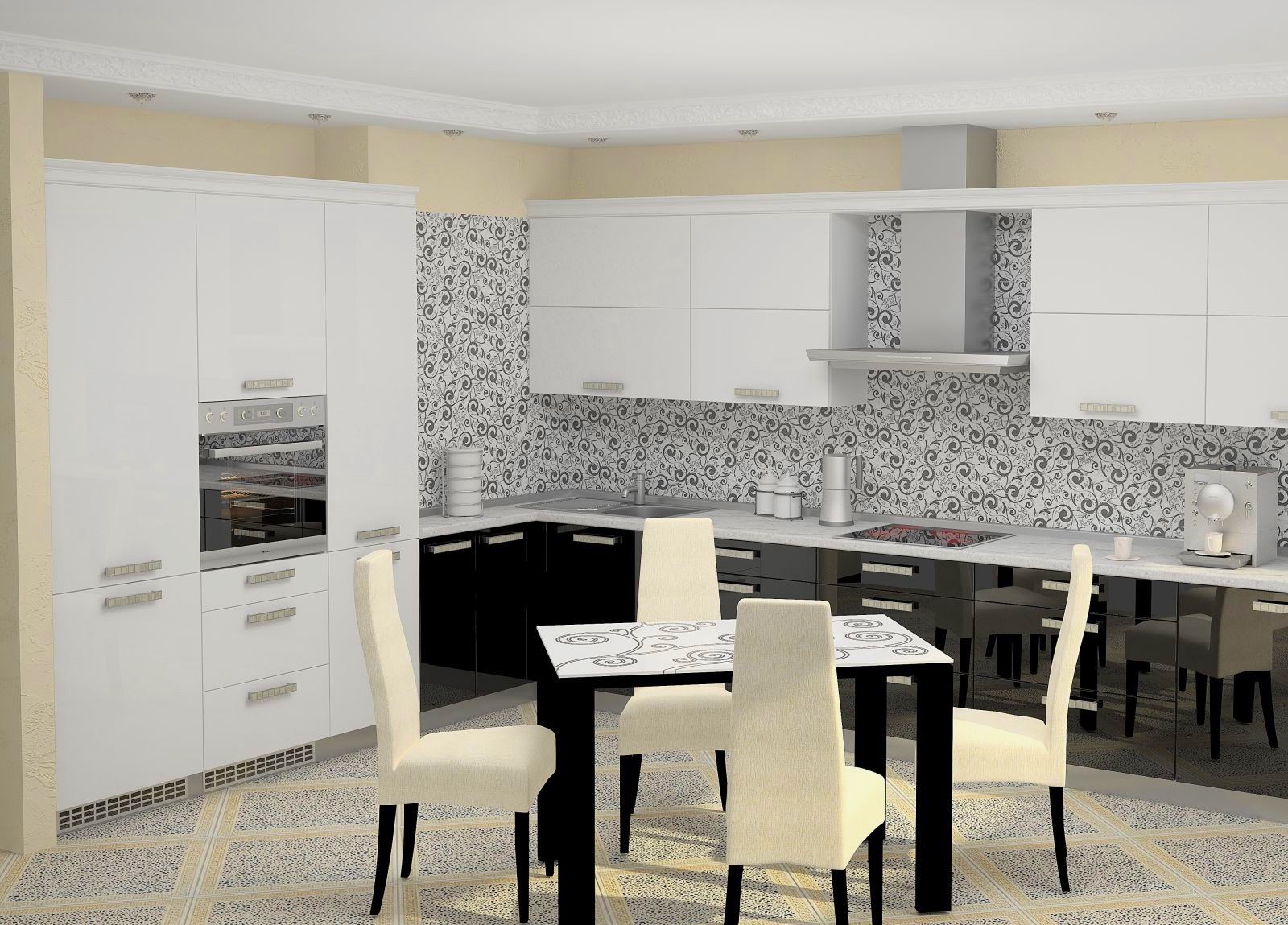 papier peint de cuisine high-tech