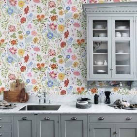 papier peint pour un petit décor photo de cuisine