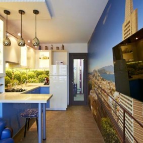 papier peint pour une petite cuisine des idées de décoration