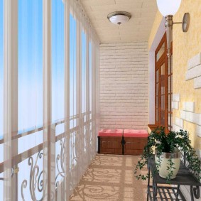 กระจกระเบียงและประเภทการออกแบบ loggias