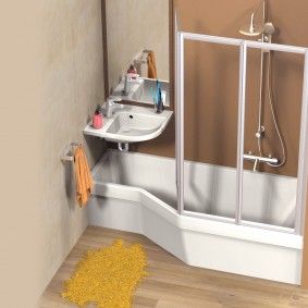 couler sur le décor photo de la salle de bain