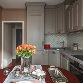 rénovation de cuisine d'une superficie de 9 m² types de design