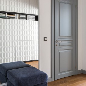 pintu kelabu di dalam apartmen jenis idea