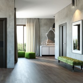 pintu kelabu dalam foto idea apartmen