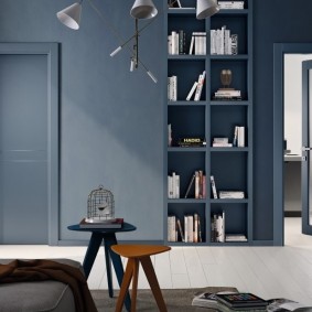 pintu kelabu dalam gaya moden pangsapuri