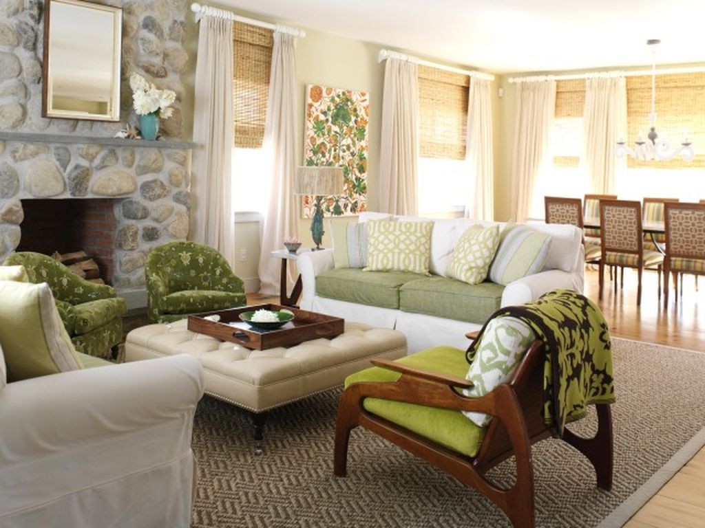 Salon salon dans le chalet dans un style moderne