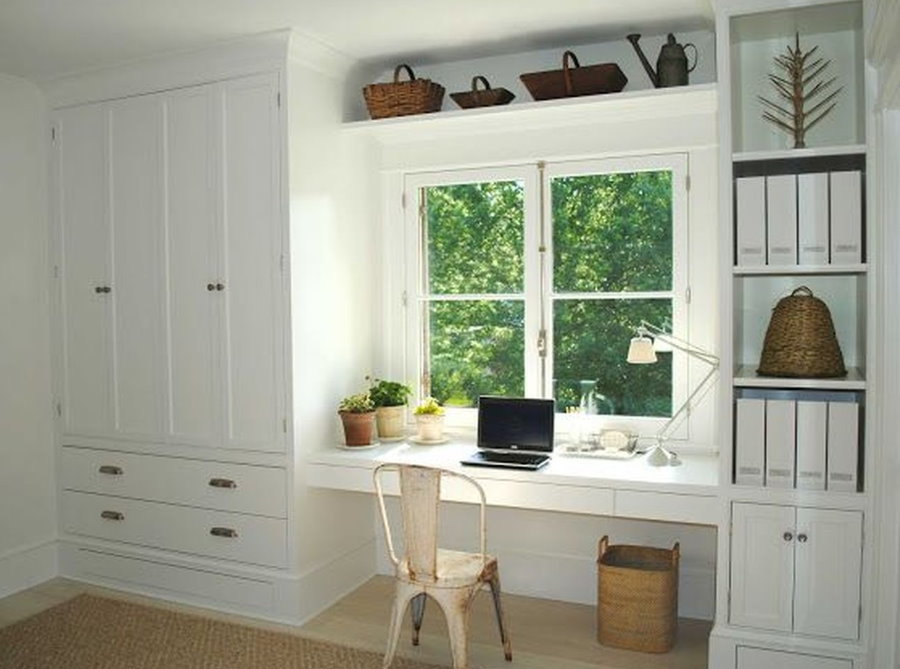 Console table-window ambang warna putih