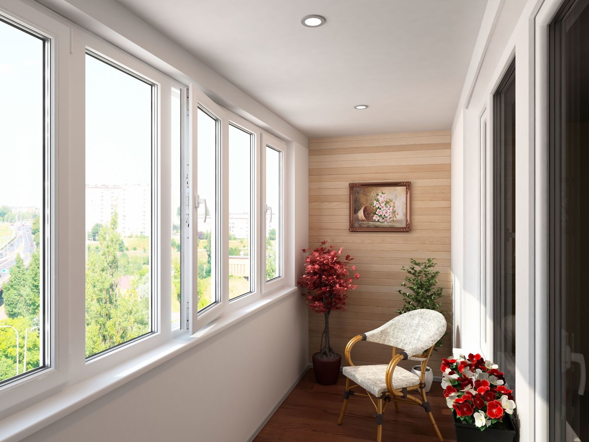 ระเบียงกระจกที่อบอุ่น