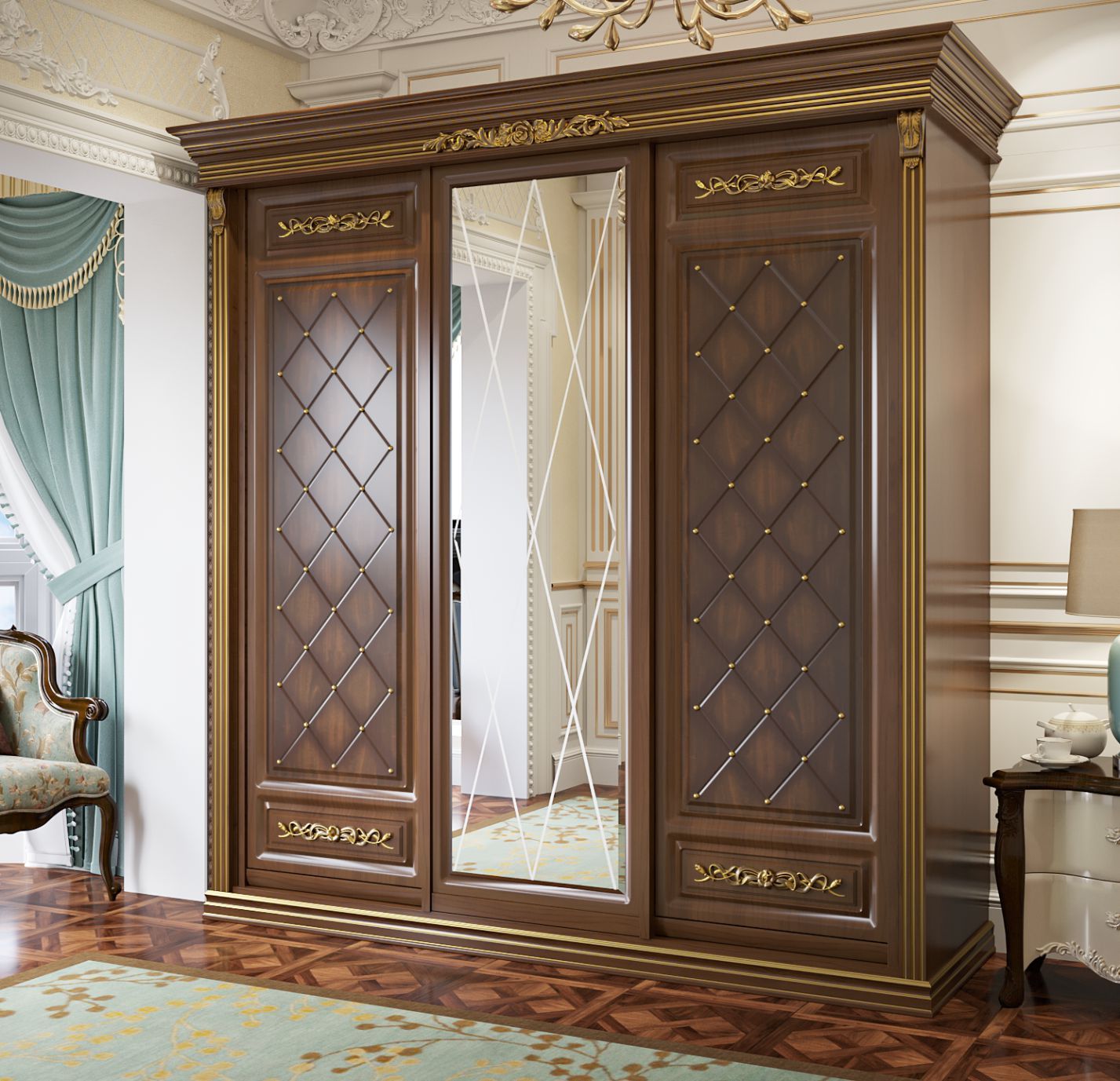 armoire dans la chambre classique